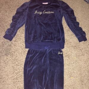 Kids Juicy Couture track matching jumpsuit, 6-7 year olds. Lightly used.